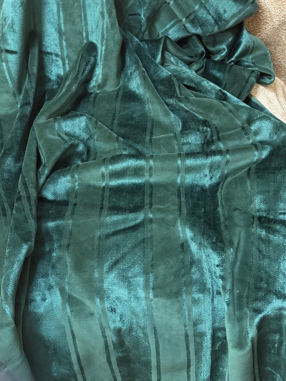 Vintage Couture Kravet Emerald Velvet Fabric
